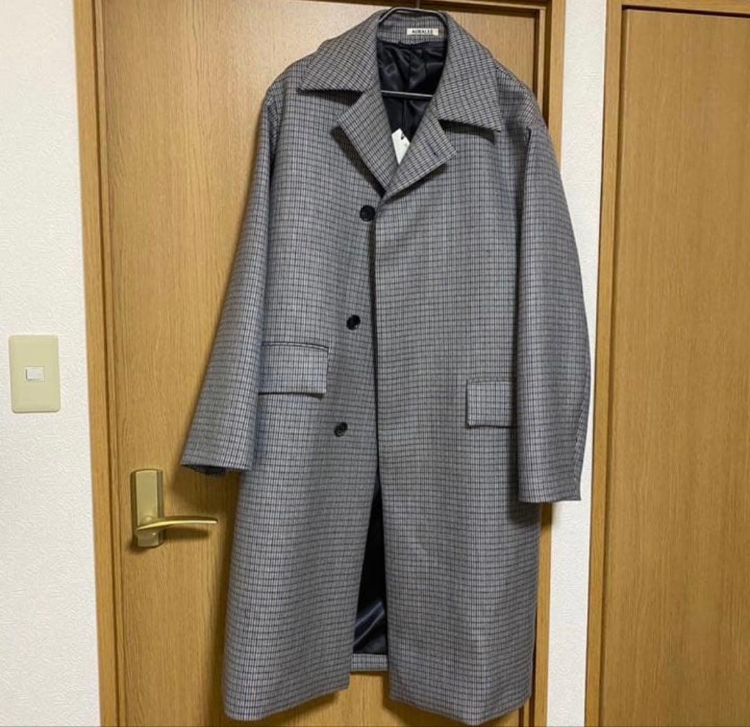 ジャケット・アウター DOUBLE FACE CHECK SOUTIEN COLLAR COAT