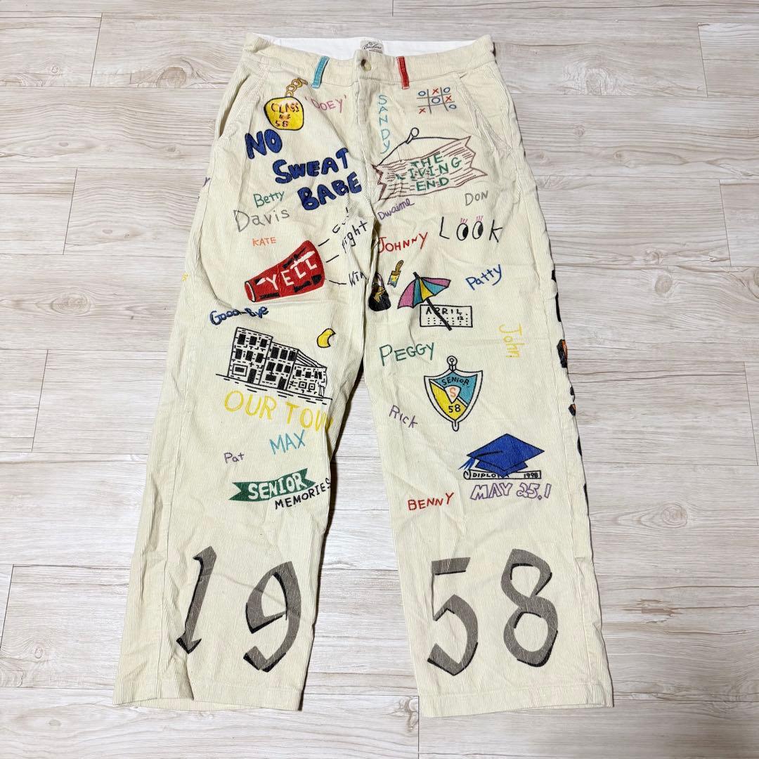 Backers メモリアルペイントゴーデュロイパンツ