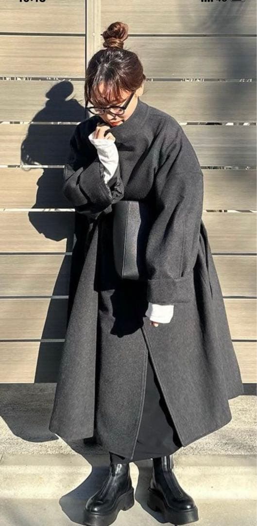 ENFOLD オーバーサイズロングコート ダークグレー 38 - メルカリ