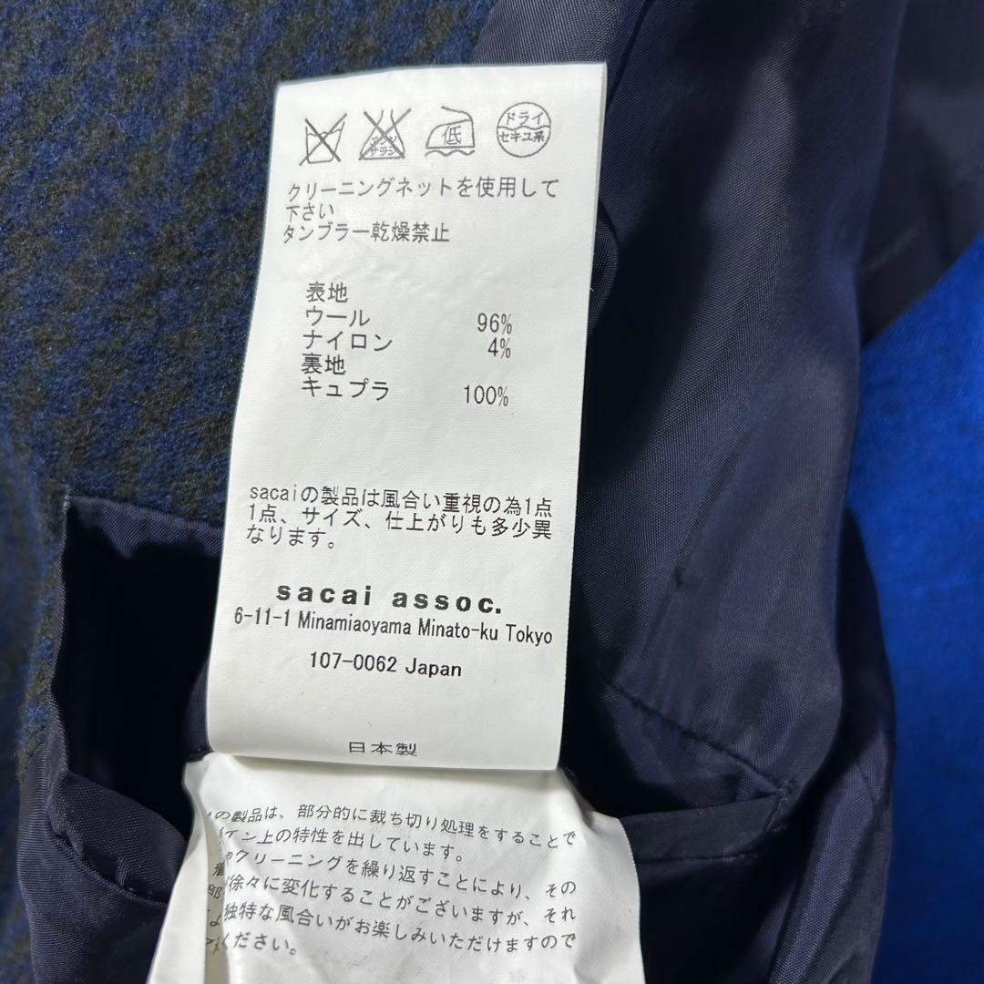 未使用級✨sacai チェスターコート　ネイビー