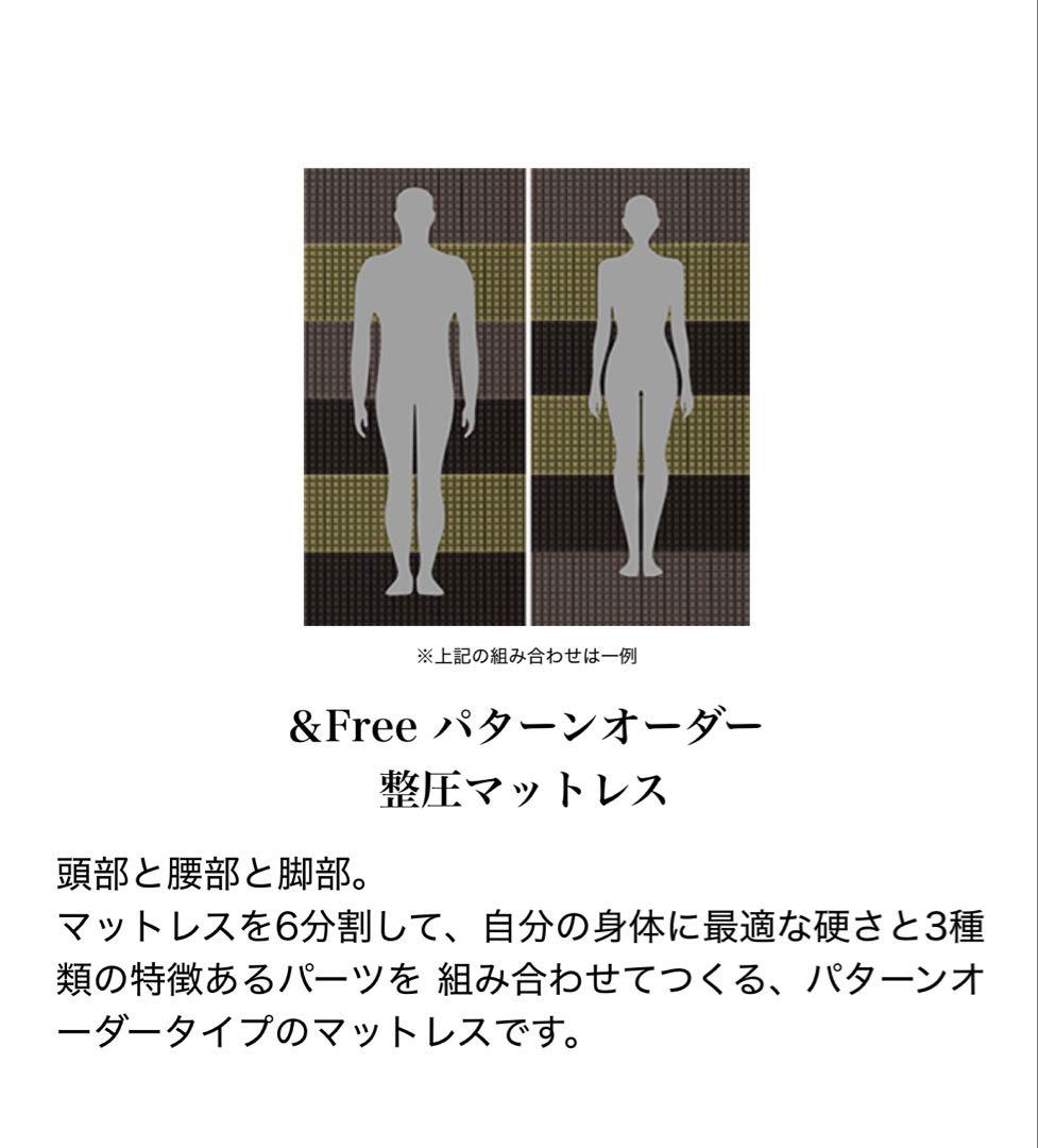 【特価】西川 &Free 整圧マットレス シングル アンドフリーFE6650R