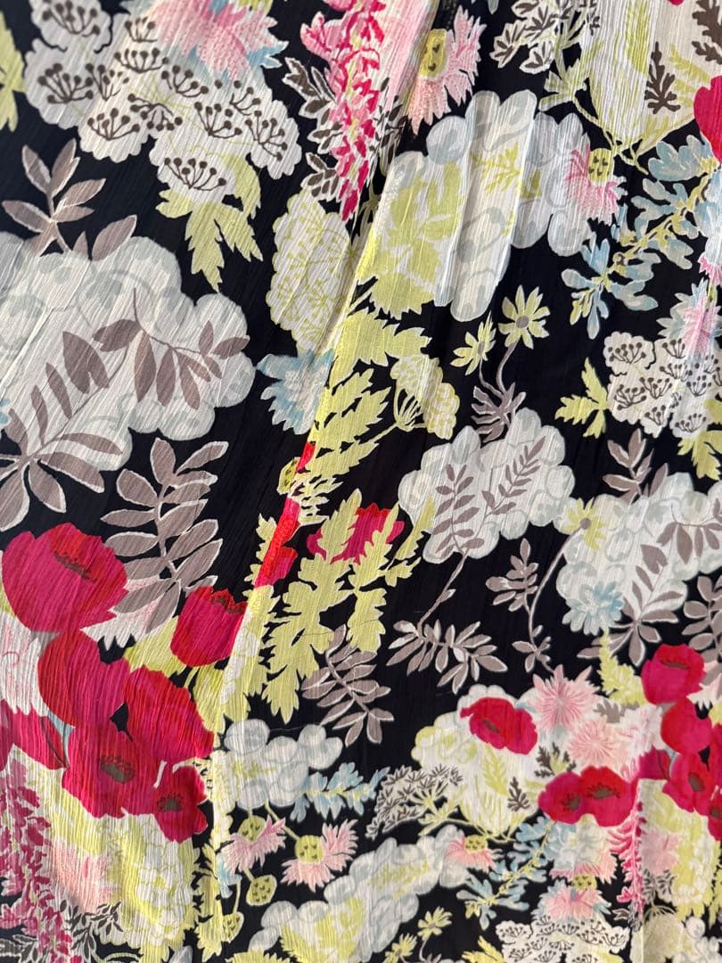 【美品】KENZO ケンゾー　シルク100%総柄　ロングスカート