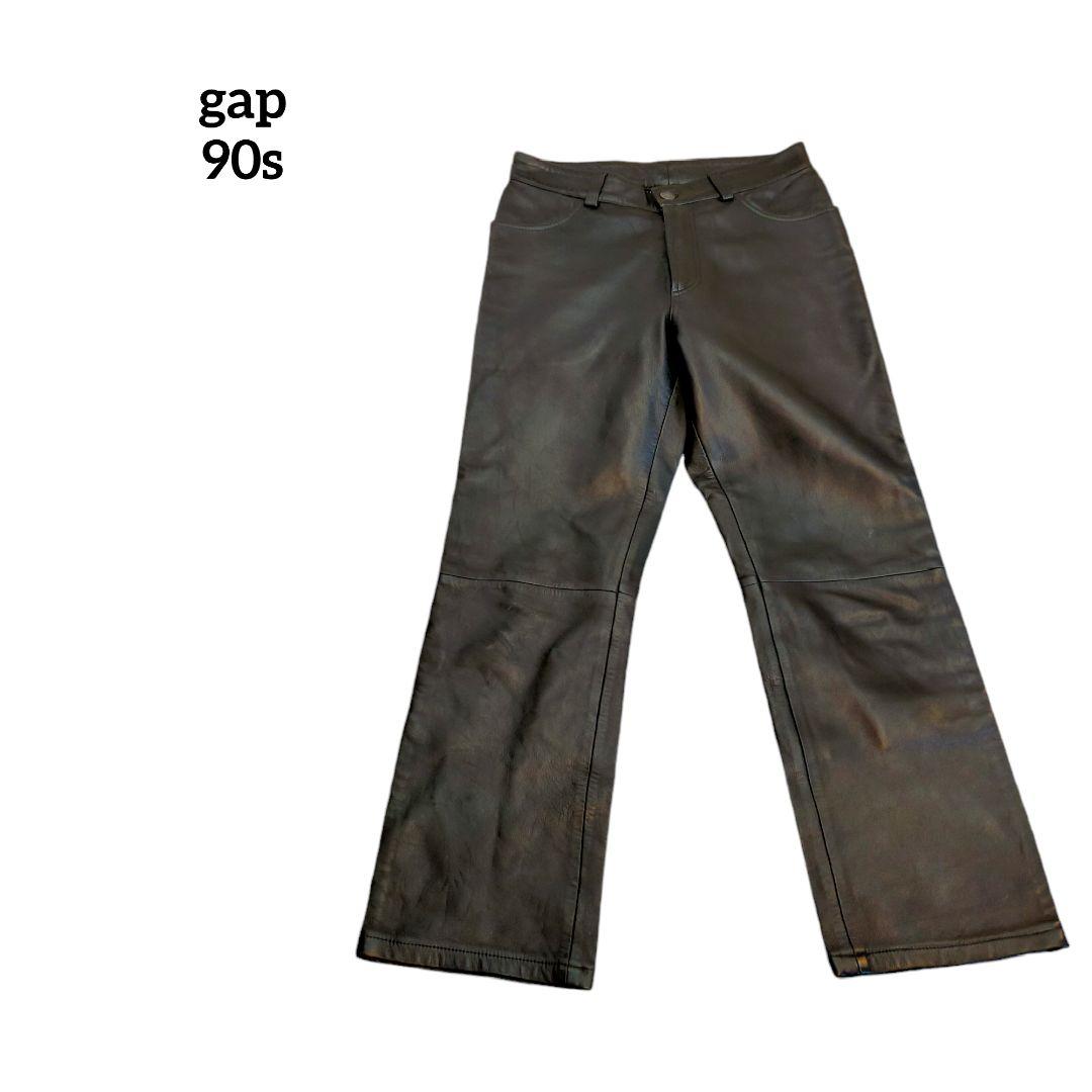 古着 gap oldgap レザーパンツ ヴィンテージ 90s - メルカリ