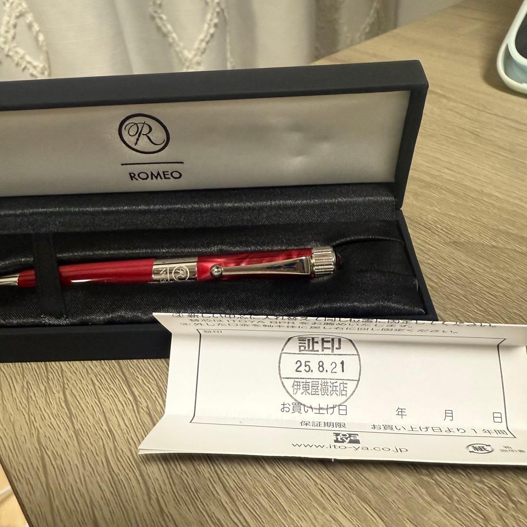 タイムセール！Romeo ロメオ No．3 イタリアンレッド　ミニボールペン