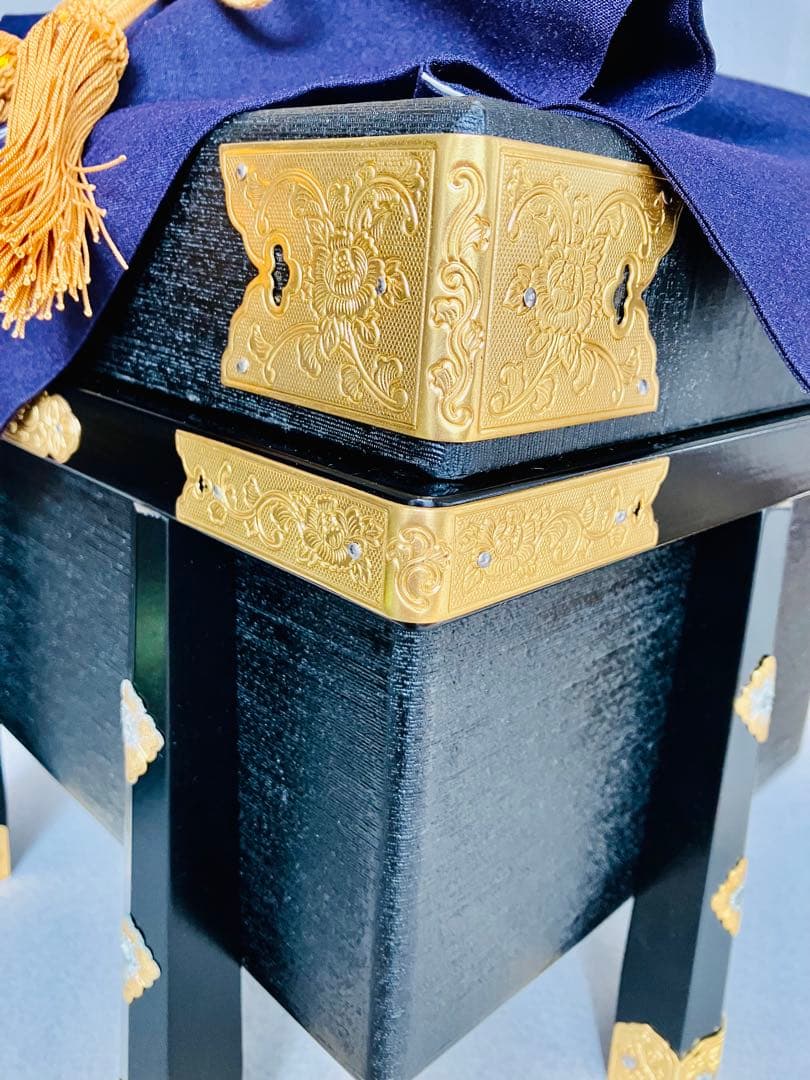 【美品】五月人形　12号　平安武久作　兜飾り　金　ゴールド