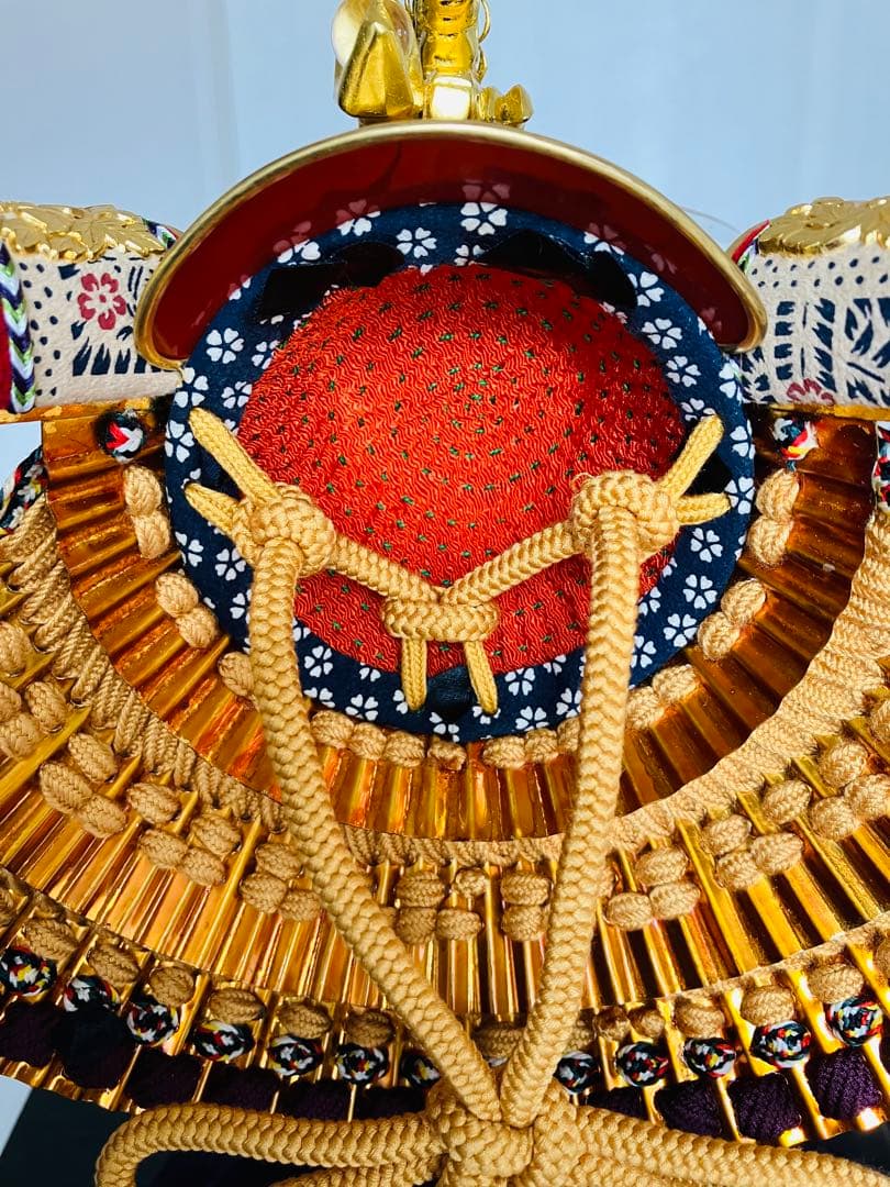 【美品】五月人形　12号　平安武久作　兜飾り　金　ゴールド
