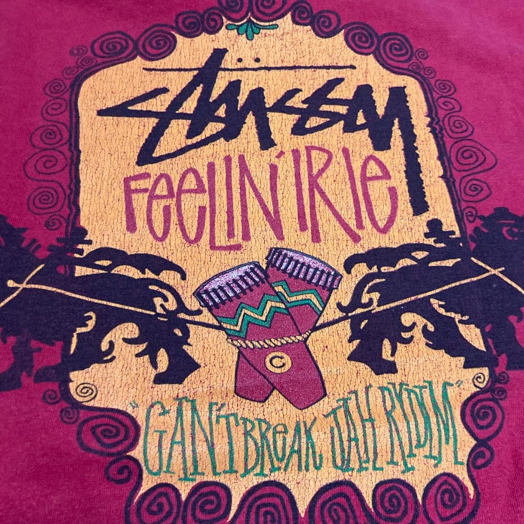 80S OLD STUSSY FEELIN IRIE RASTA TEE 黒タグ - メルカリ