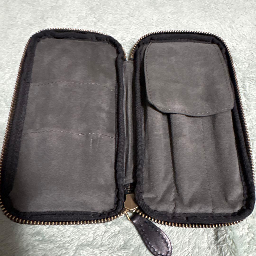 &Liebe 黒 レザー 筆箱