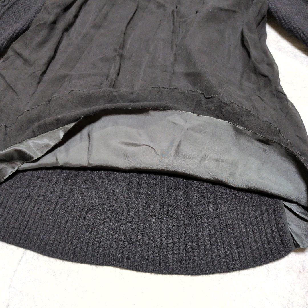 sacai luck ケーブルニット 異素材 ドッキング チュニック ワンピース