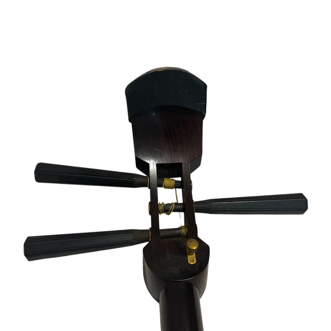 中棹三味線　和楽器　民謡　太さ2.6cm　紅木　東さわり　1本棹