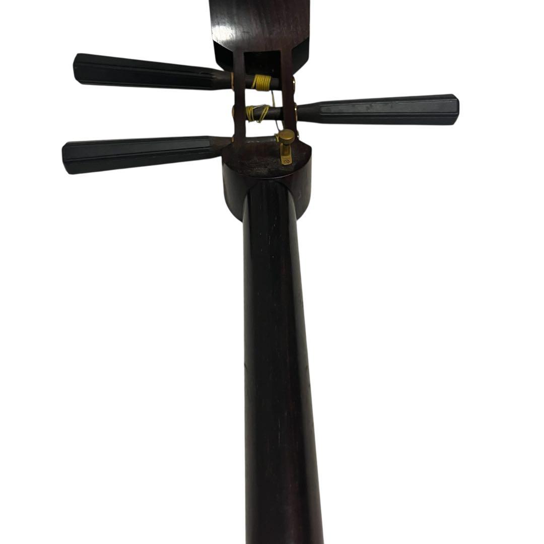 中棹三味線　和楽器　民謡　太さ2.6cm　紅木　東さわり　1本棹