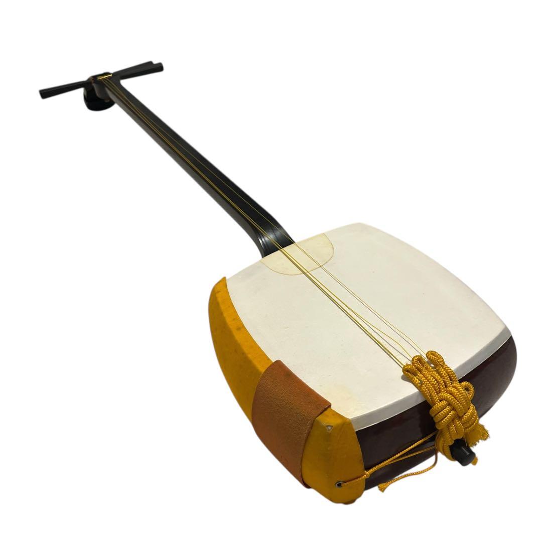 中棹三味線　和楽器　民謡　太さ2.6cm　紅木　東さわり　1本棹