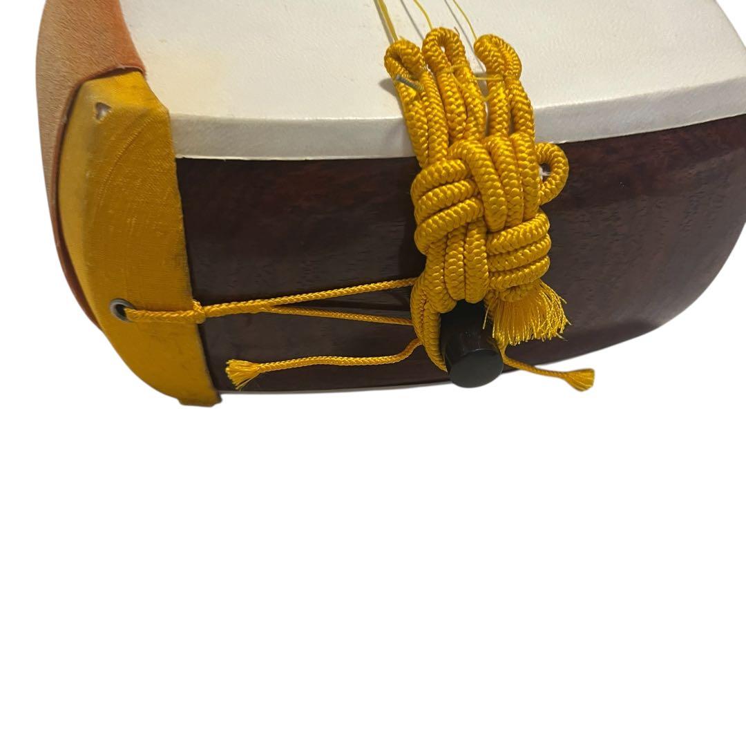 中棹三味線　和楽器　民謡　太さ2.6cm　紅木　東さわり　1本棹