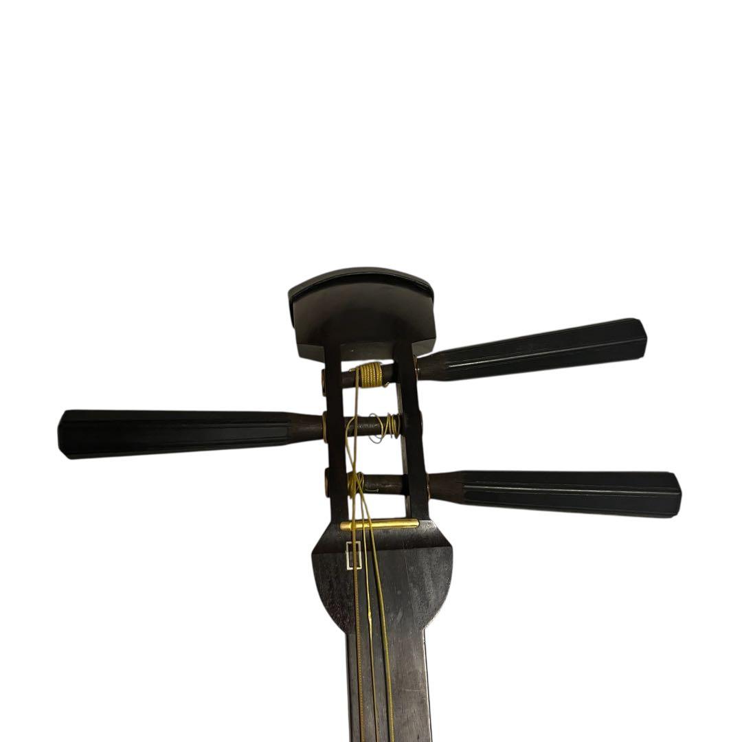 中棹三味線　和楽器　民謡　太さ2.6cm　紅木　東さわり　1本棹