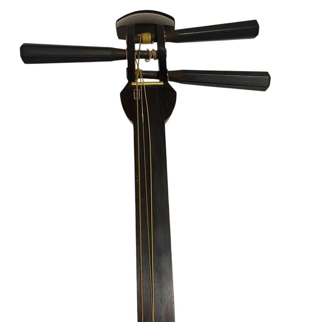 中棹三味線　和楽器　民謡　太さ2.6cm　紅木　東さわり　1本棹