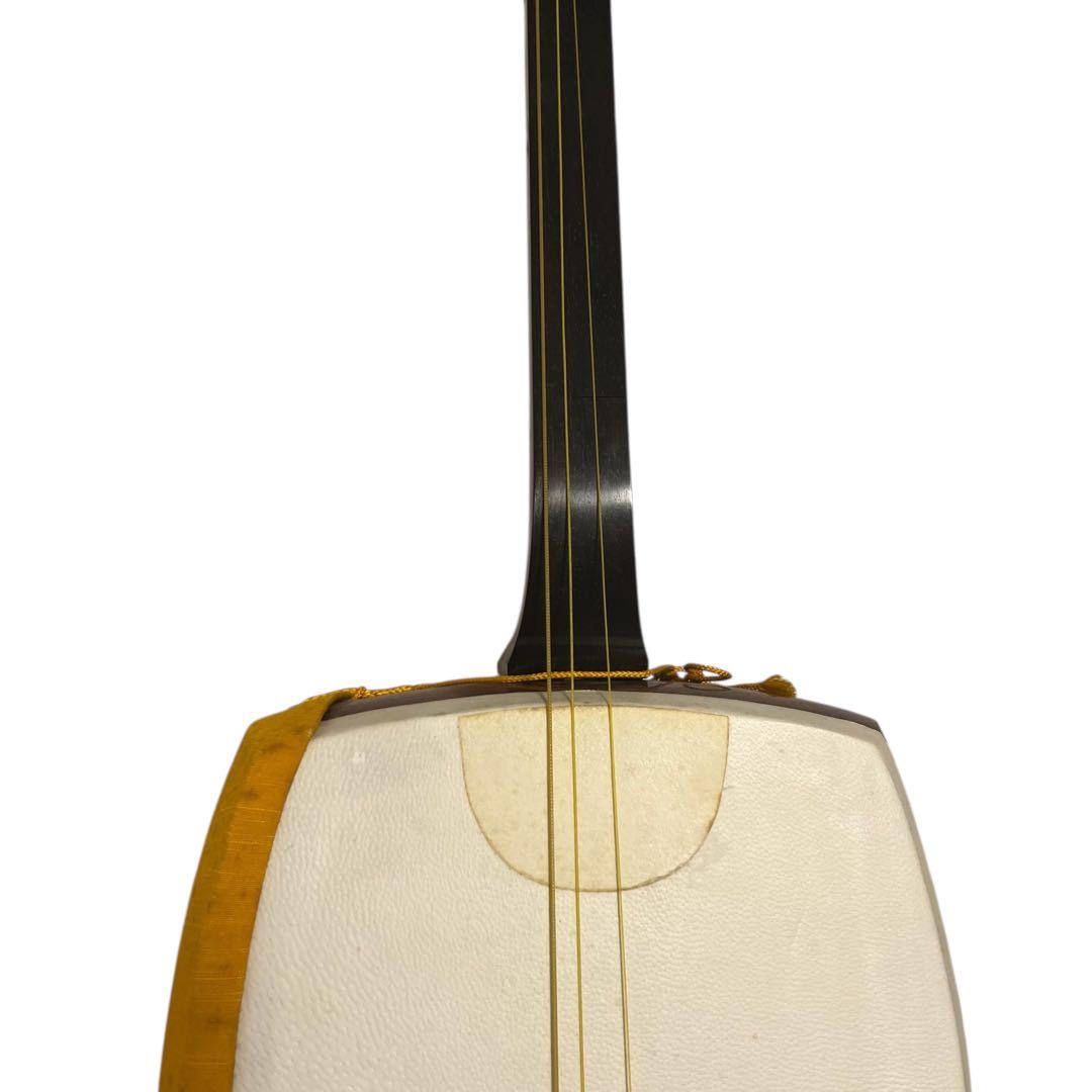 中棹三味線　和楽器　民謡　太さ2.6cm　紅木　東さわり　1本棹