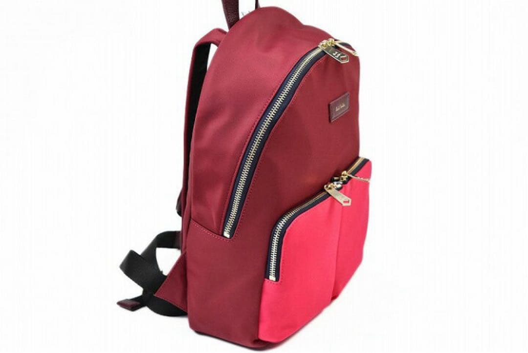 新品Paul Smithポールスミス牛革リュック　ワインレッド赤ピンク