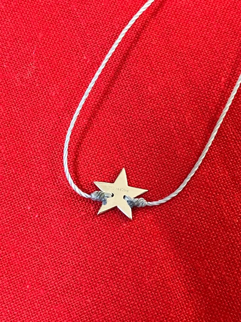 redLineブレスレット　ホワイトゴールドダイヤレッドラインスターブレスレット