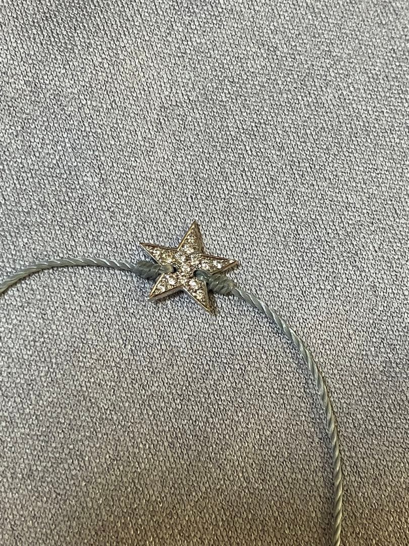 redLineブレスレット　ホワイトゴールドダイヤレッドラインスターブレスレット