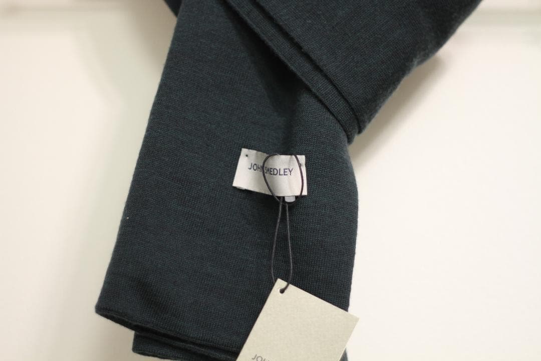 極美品】JOHN SMEDLEY ウール100% マフラー レーシンググリーン