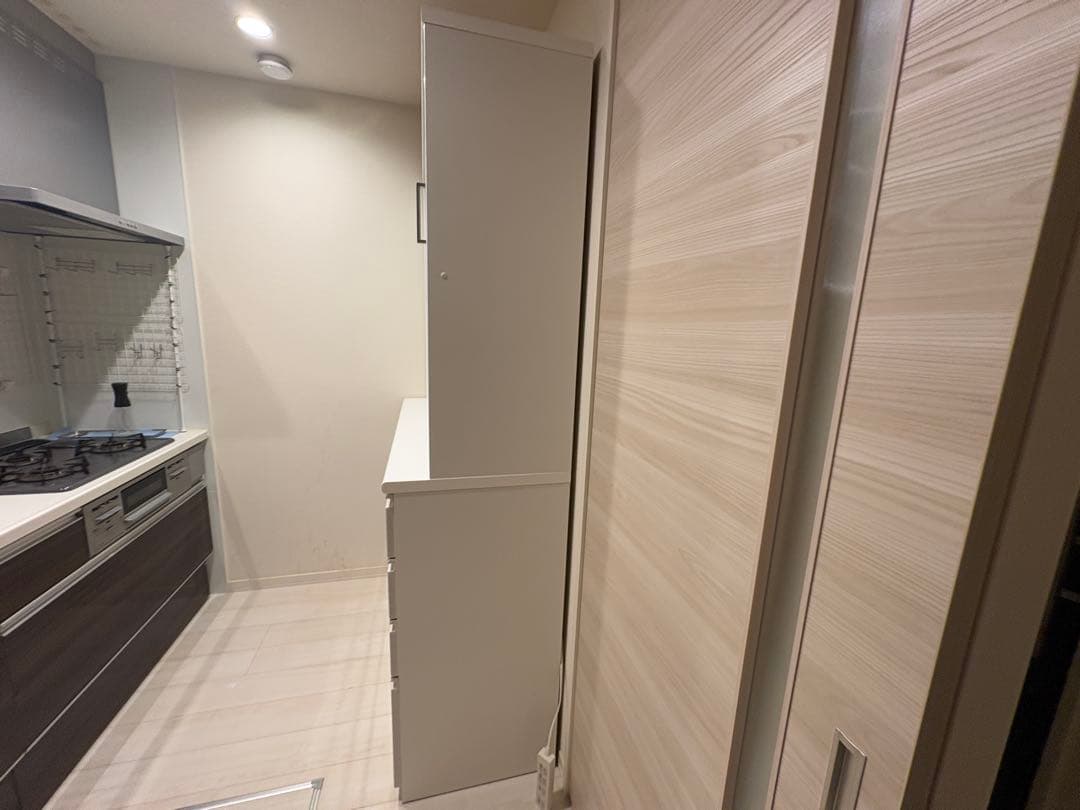 ホワイト木目調収納キャビネット ニトリ 幅120 快適