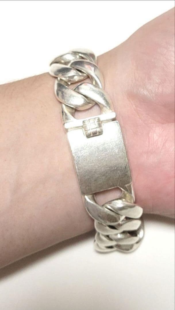 ブレスレット　Silver925　シルバー925　太め　メンズ