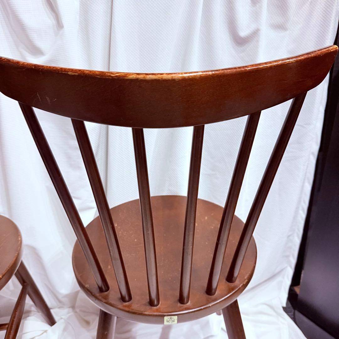 秋田木工　ハンナチェア　ダイニングチェア　二脚セット　ヴィンテージ