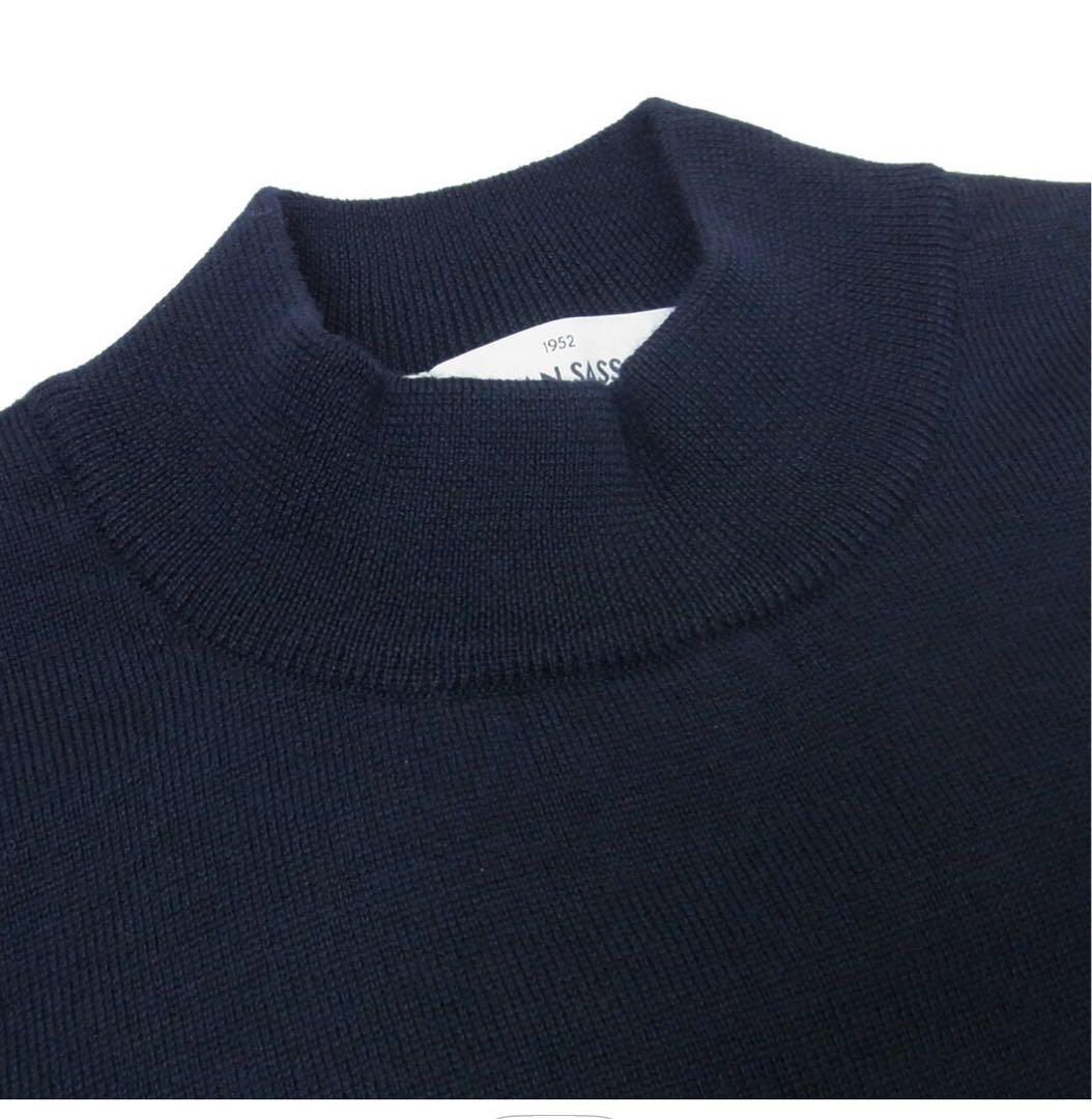 gran sasso 12ゲージモックネック　オフブラックニット