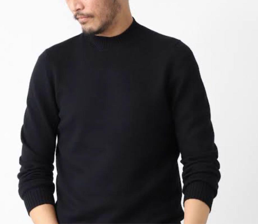 gran sasso 12ゲージモックネック　オフブラックニット