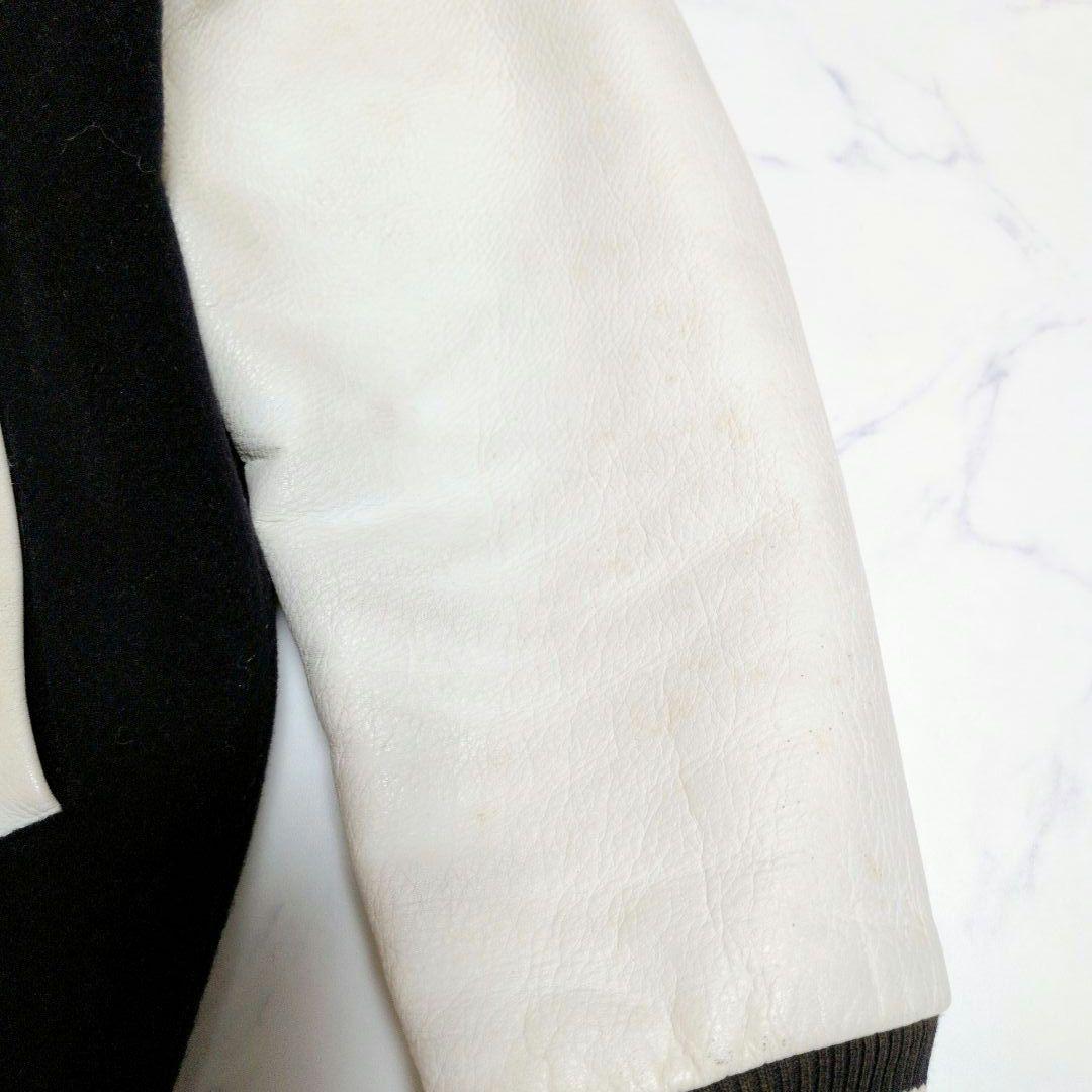 エンパイア スタジャン 切替 カウレザー キルティング ワッペン ネイビー XL