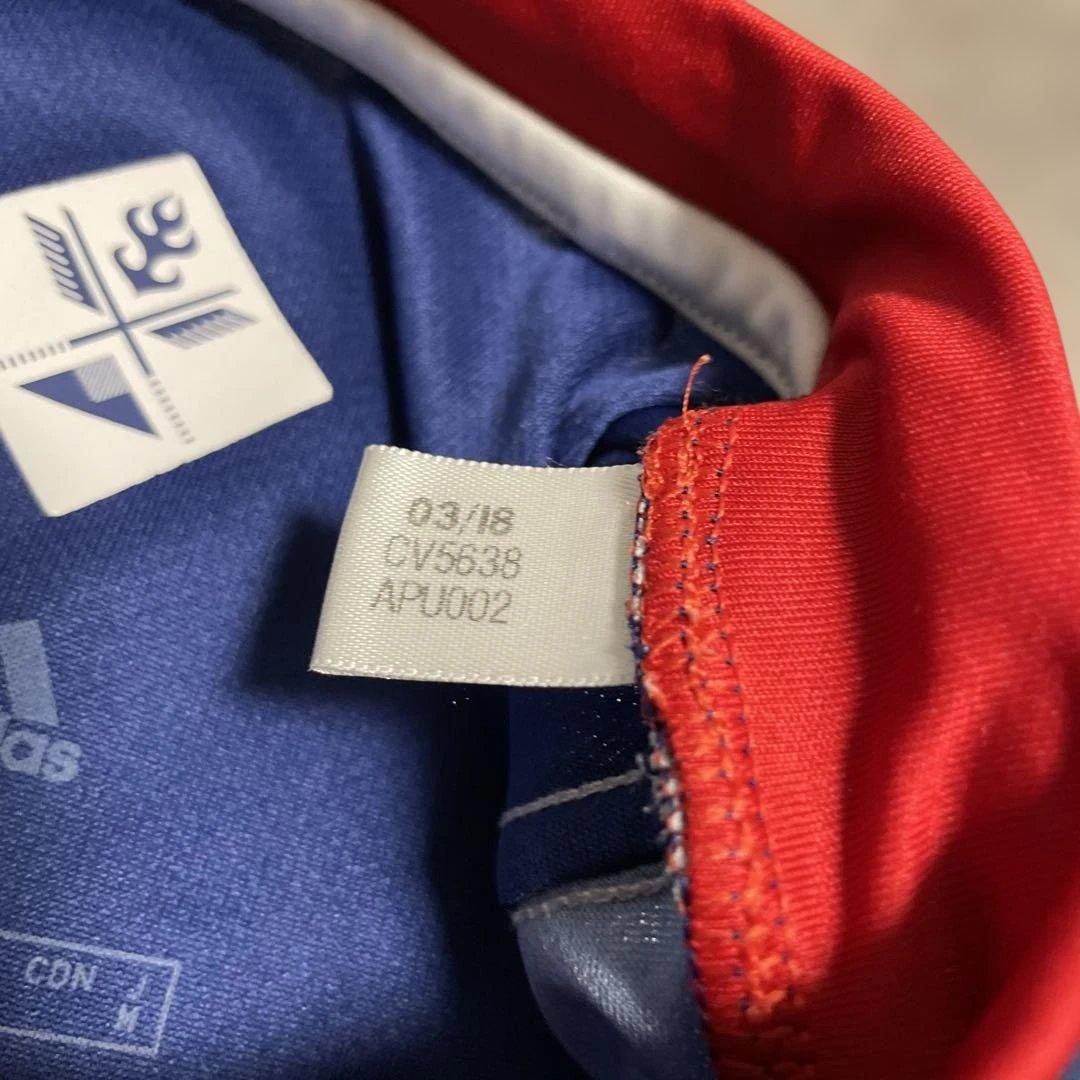 Adidas JFAサッカー日本代表 エンブレム刺繍 ユニフォーム 勝色 M