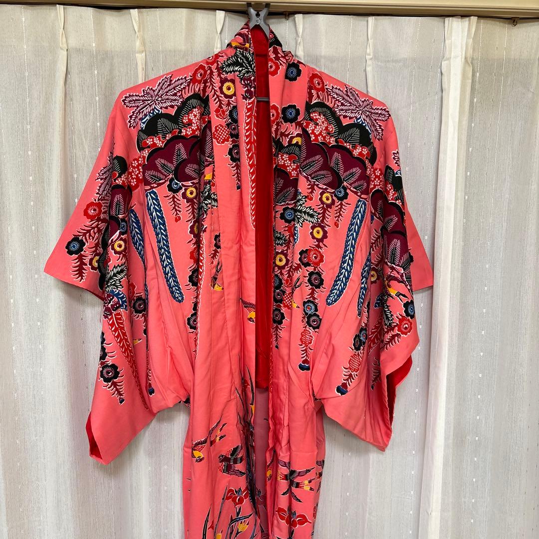 沖縄舞踊衣装 紅型ピンク