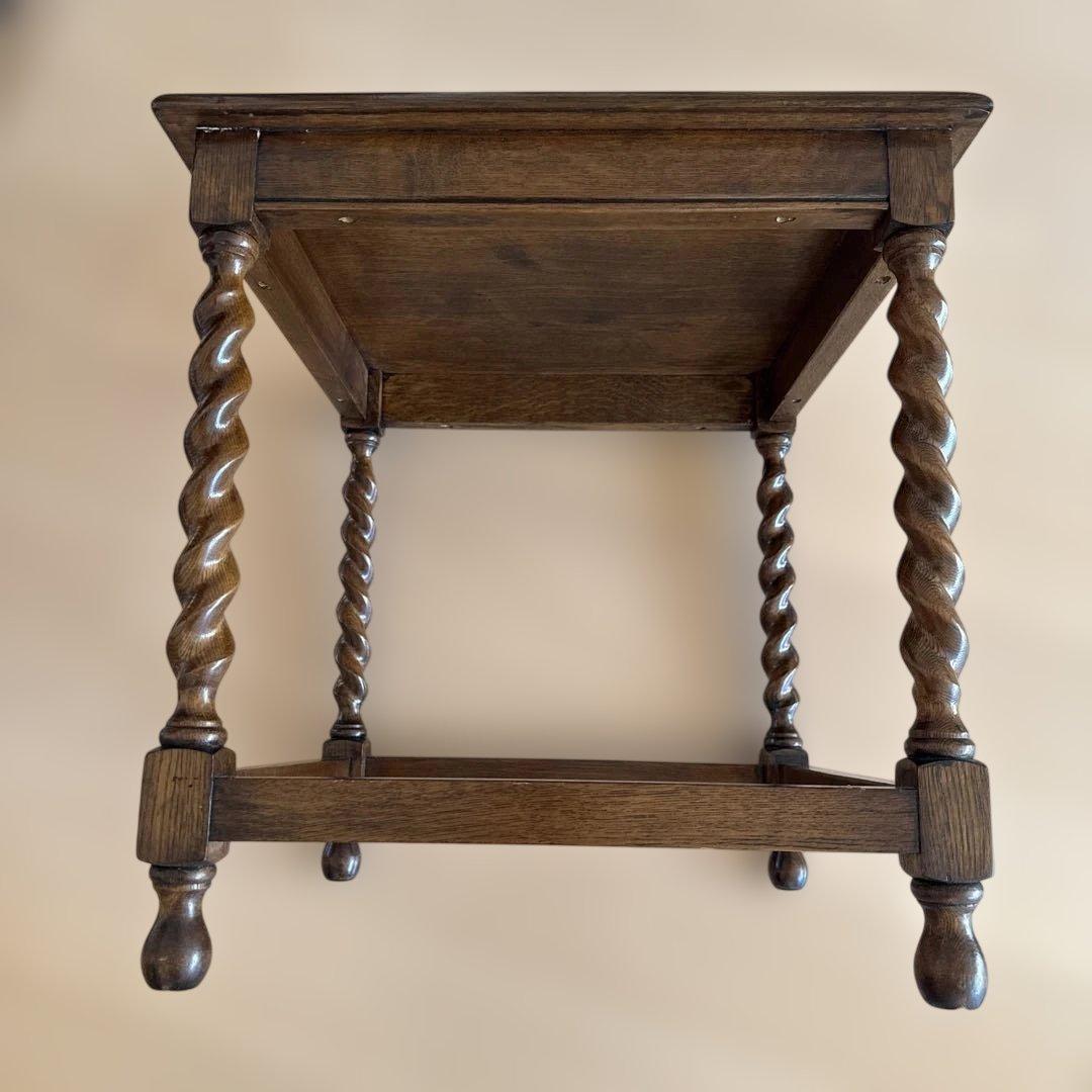 日本製 ヴィンテージ 木製 サイドテーブル オーク 天然木 アンティーク