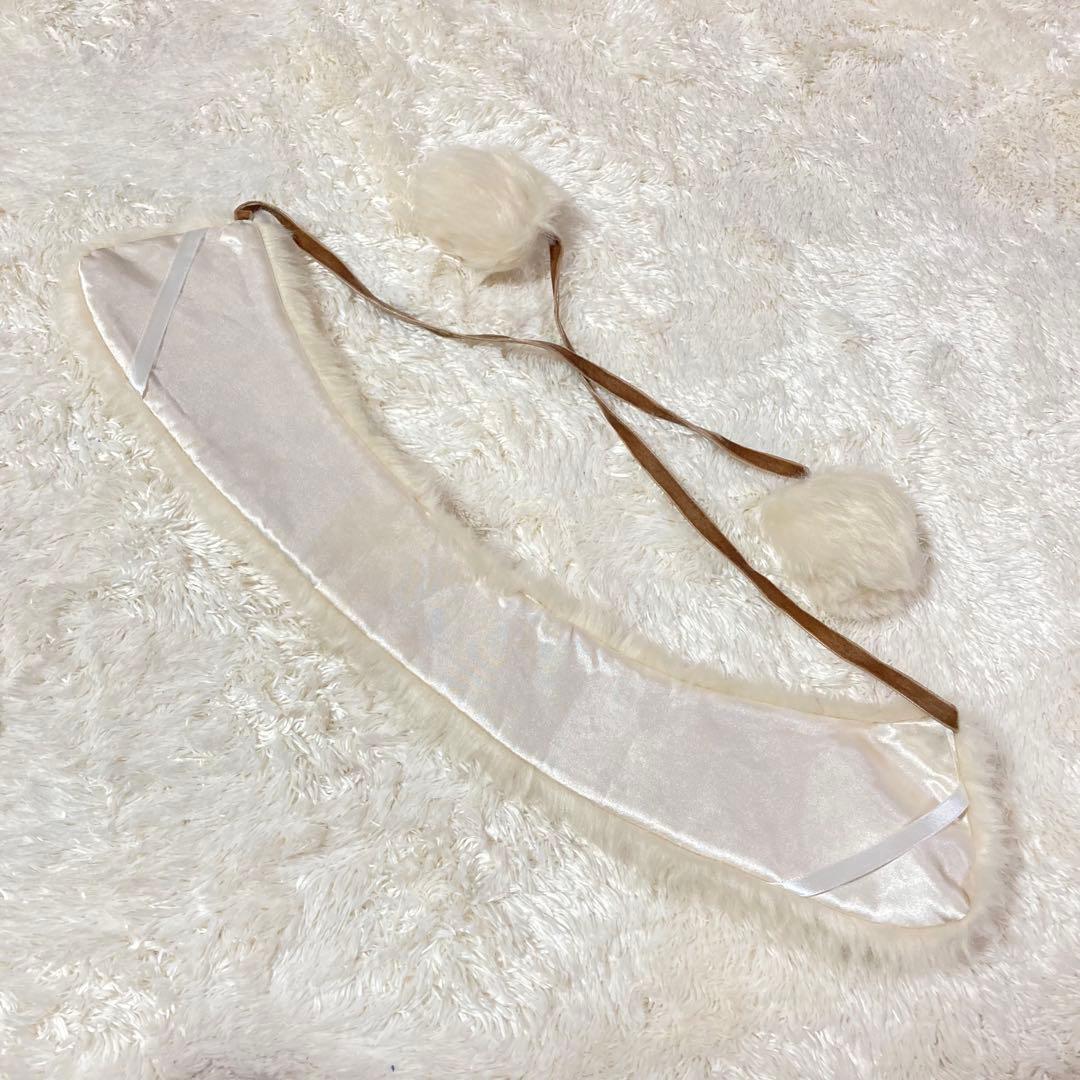 【 2way 】アンクルージュ　コート ポンチョ　ファー　M　フレア　白　美品