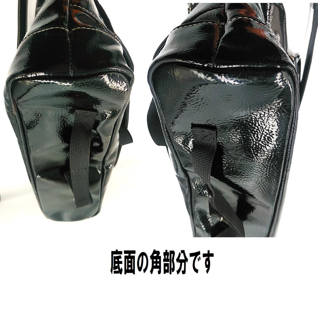 美品 SWANY スワニー　エナメル 小型キャリーケース　黒　送料込　即使用可