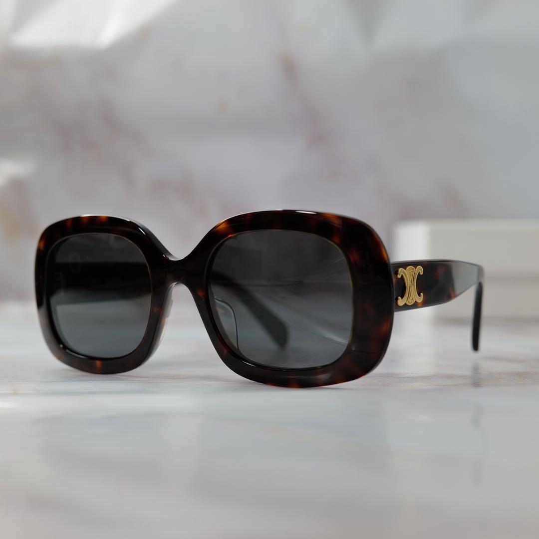 CELINE セリーヌ スクエア Y2K べっ甲 サングラス ケース付き