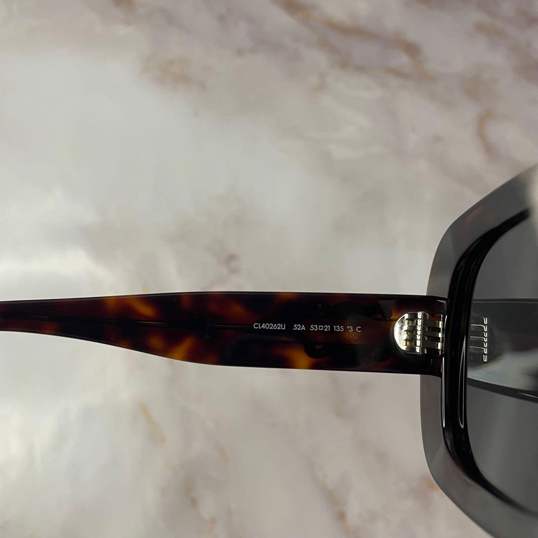 CELINE セリーヌ スクエア Y2K べっ甲 サングラス ケース付き