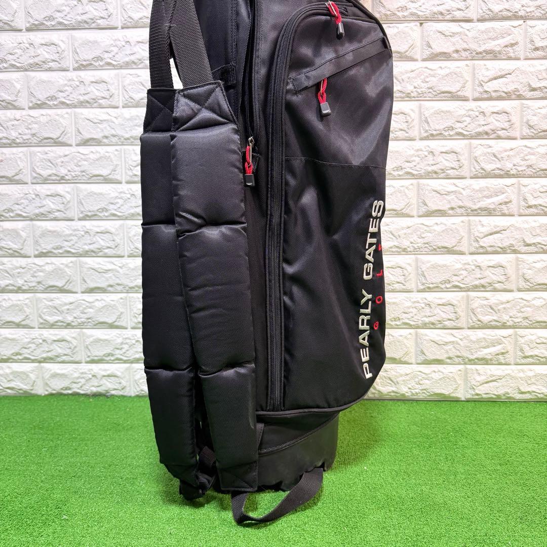 パーリーゲイツ　スタンド式　キャディーバッグ　黒　超軽量　収納多数　すぐ使える