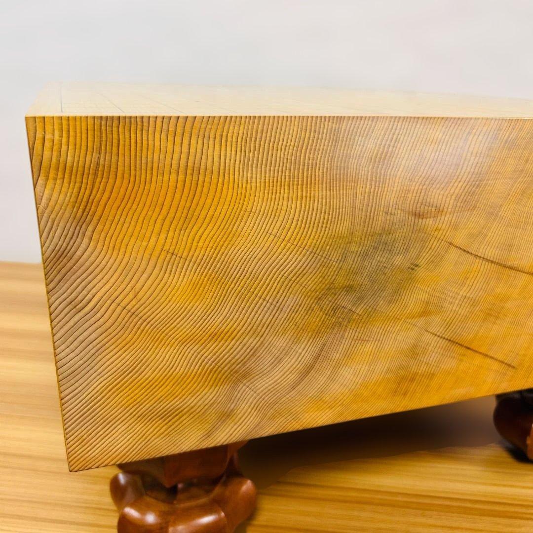 高級】本榧 脚付碁盤 4.8寸 天地柾 柾目 ヘソ有り 19路盤 15kg