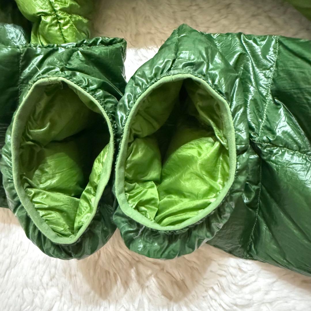 XL/モンベル 800FP スペリオダウンパーカ グリーン バイカラー