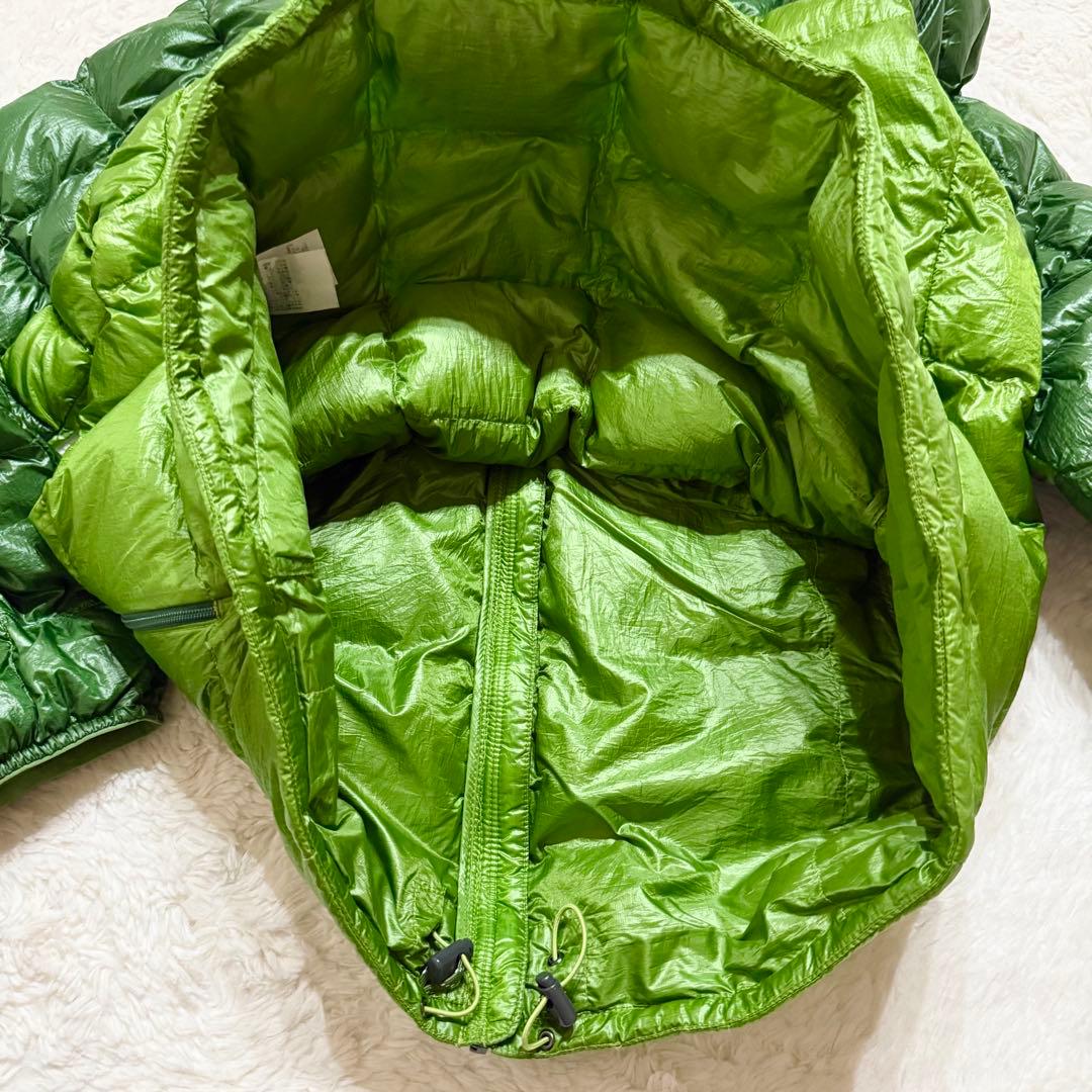 XL/モンベル 800FP スペリオダウンパーカ グリーン バイカラー