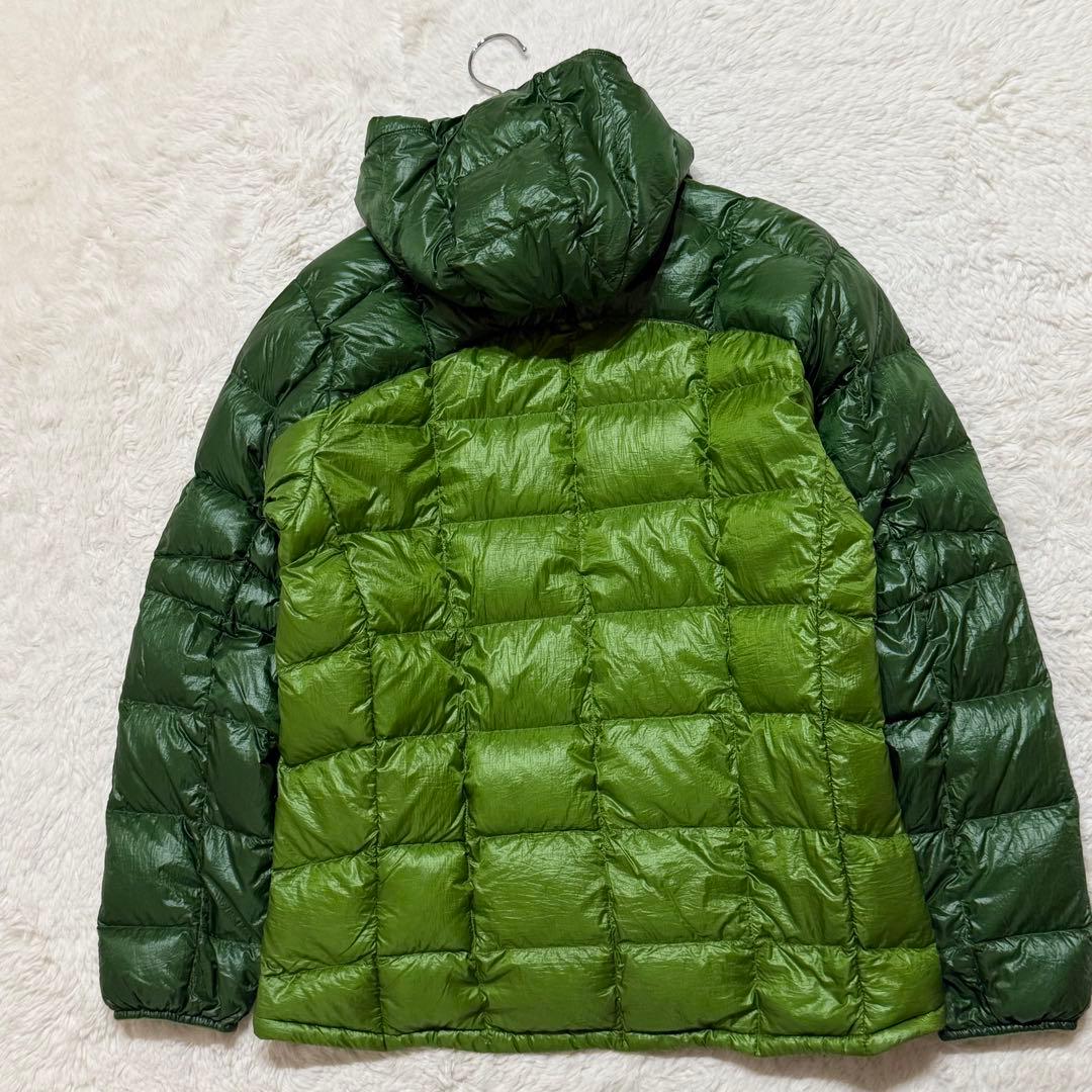 XL/モンベル 800FP スペリオダウンパーカ グリーン バイカラー