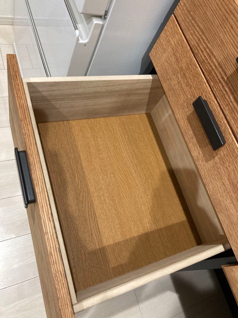 【送料込み!】モモナチュラル　CUPBOAD HOLM 980 BK 食器棚