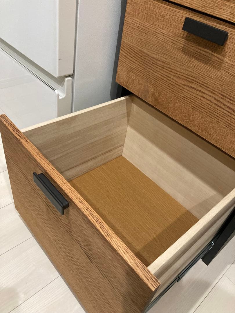 【送料込み!】モモナチュラル　CUPBOAD HOLM 980 BK 食器棚