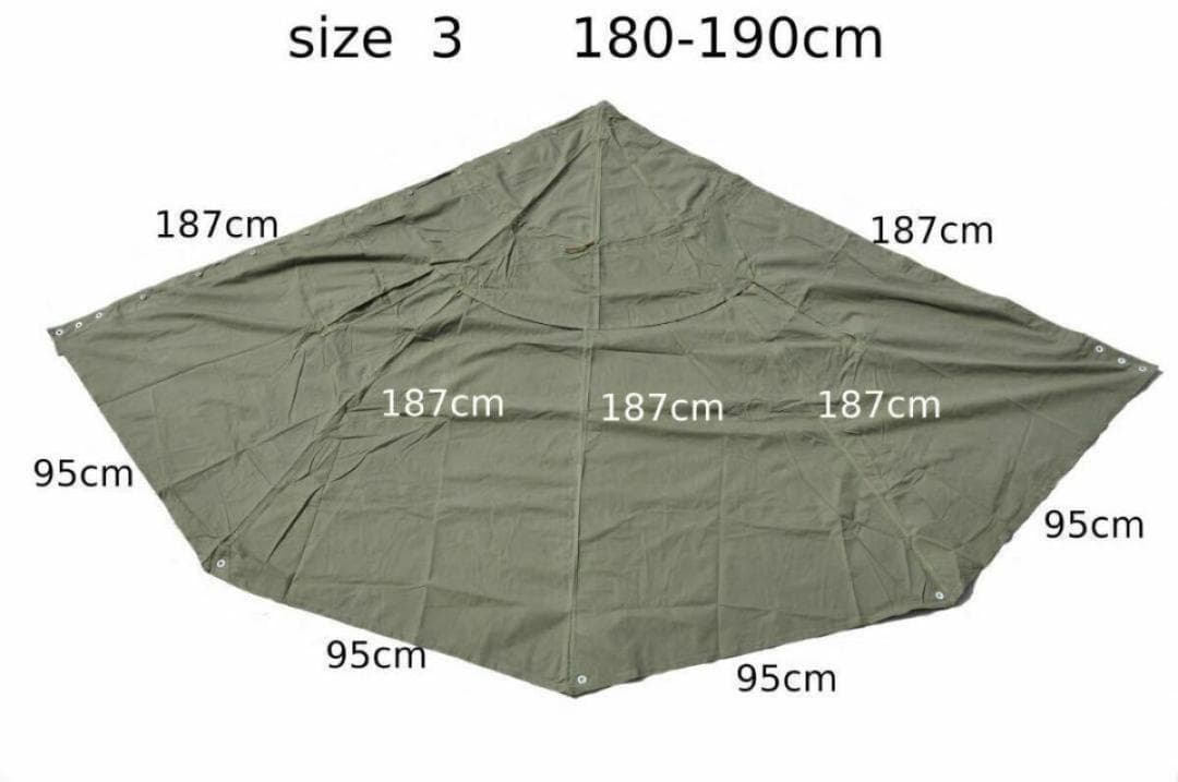 ポーランド軍 ポンチョ テント サイズ3 180-190 年代印字なしペア