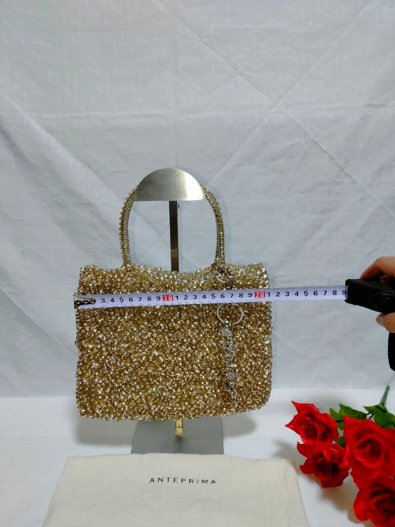 美品 アンテプリマ ANTEPRIMA ワイヤーバッグ スクエア チャーム付き