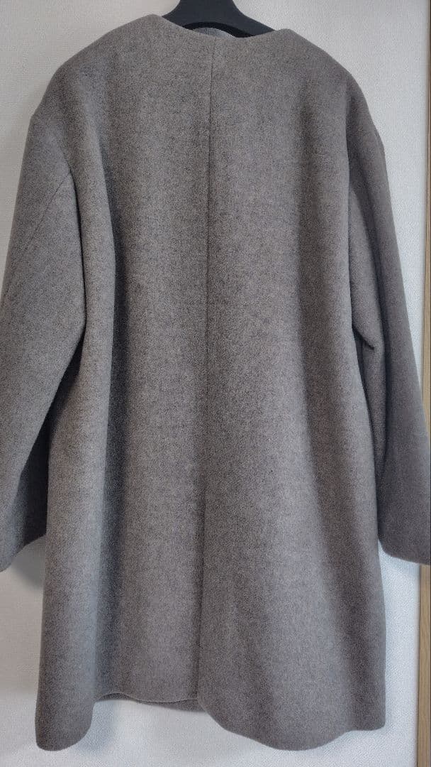 ユナイテッドアローズ　MANTECO ミドルノーカラーコート　MOCA　Sサイズ