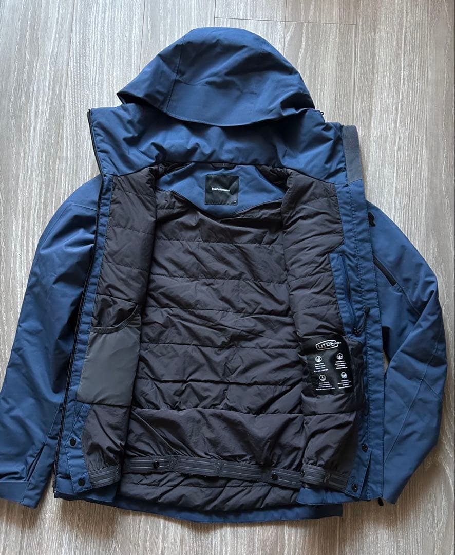 美品 ピークパフォーマンス シェル ジャケット パンツ セット ネイビー M