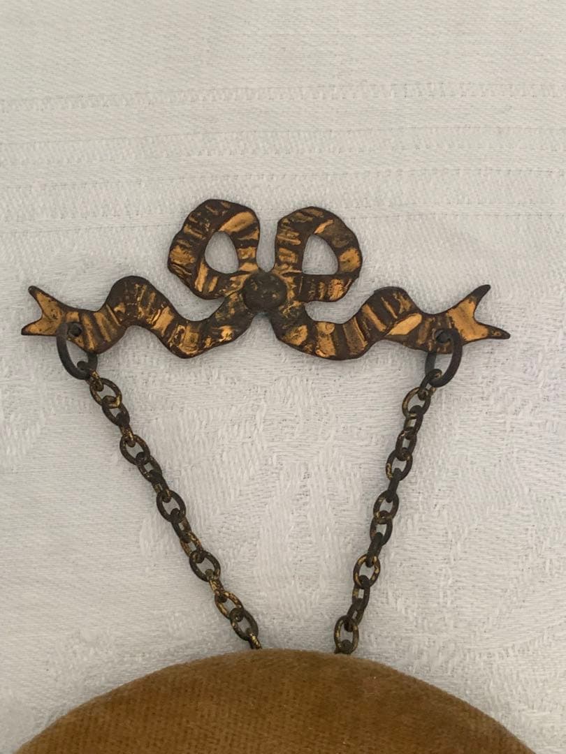 さあや　　フレーム　２連　リボンモチーフ　ブロカント