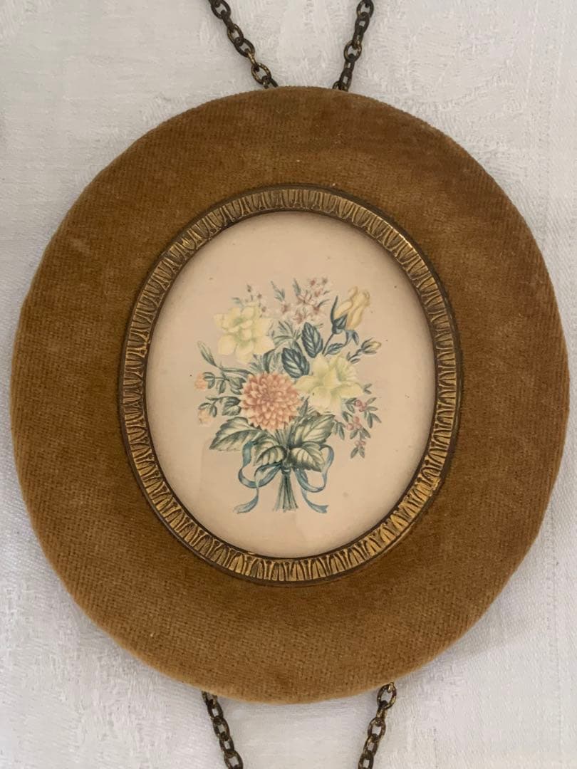 さあや　　フレーム　２連　リボンモチーフ　ブロカント